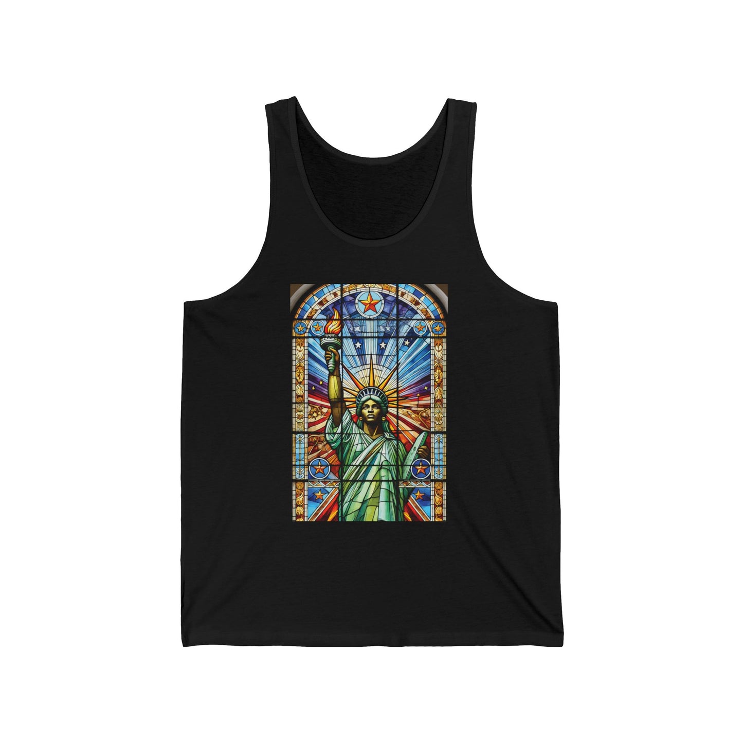 Statue of Liberty Unisex Jersey Tank - Patriotic Summer Apparel