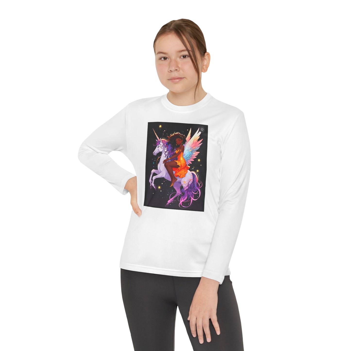 Magical Unicorn Youth Long Sleeve Tee - Vibrant Fantasy Design for Kids