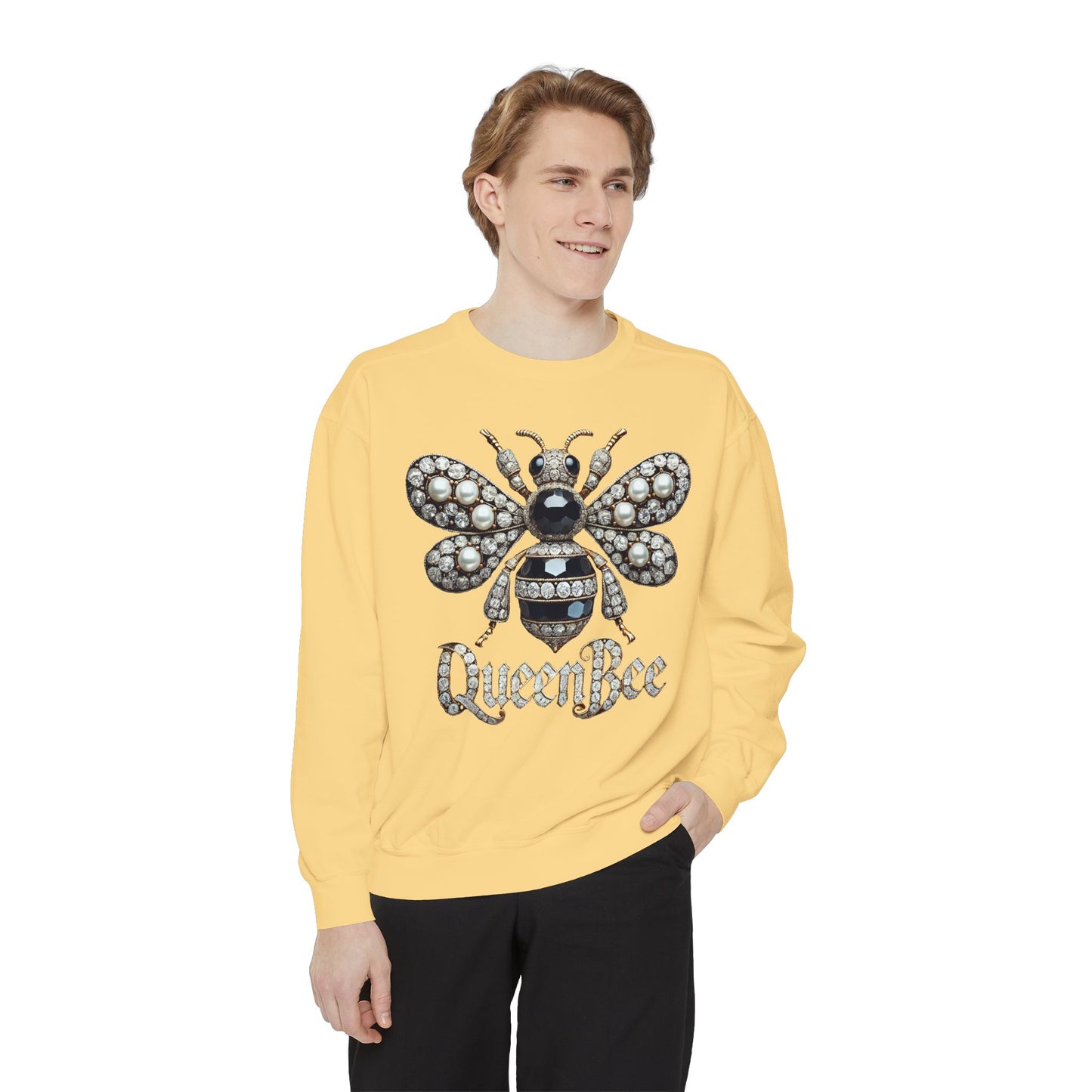 Artistic Garment-Dyed Unisex Sweatshirt - Abstract Ocean Design