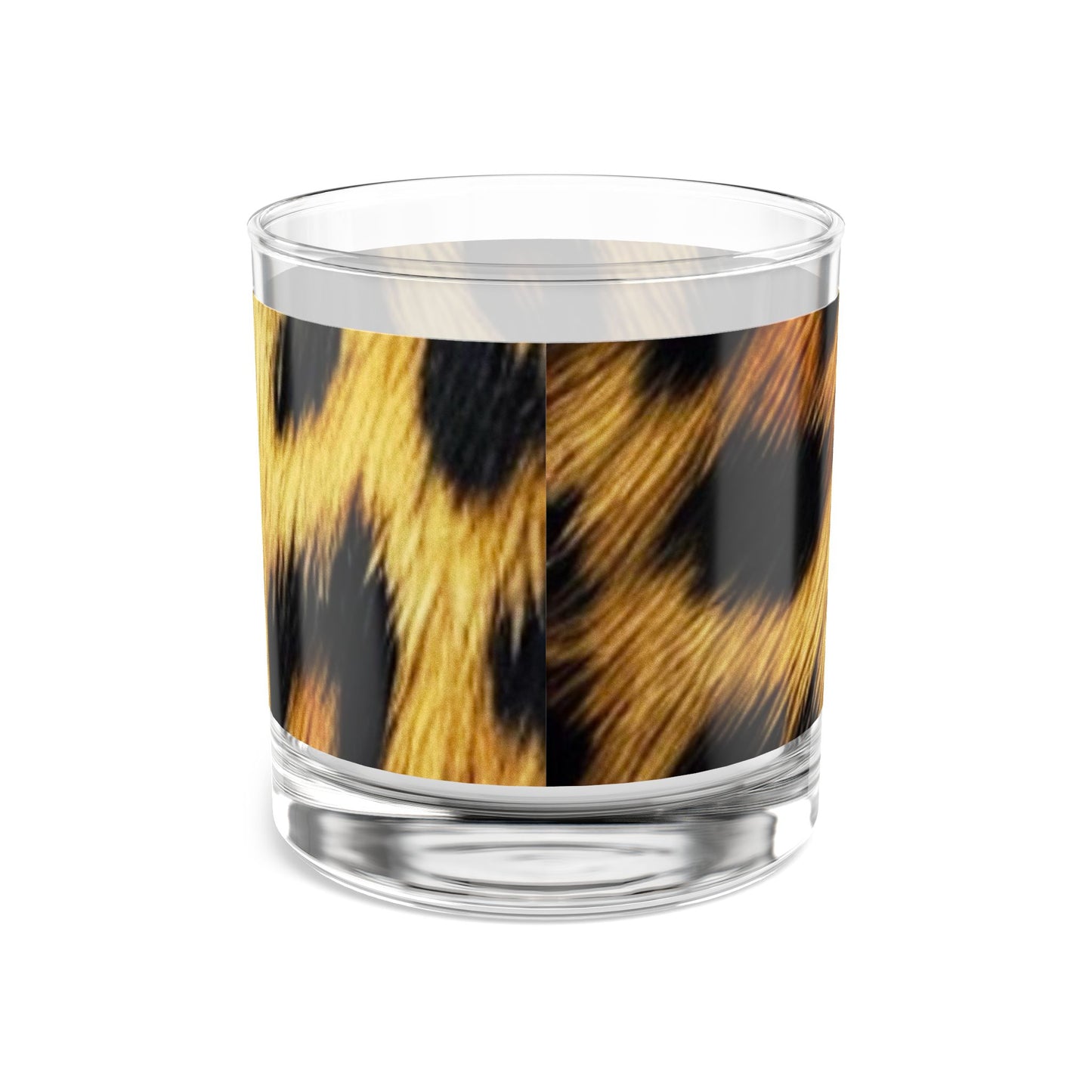 Stylish Leopard Print Rocks Glass | 10oz Cocktail Tumbler for Home Bar