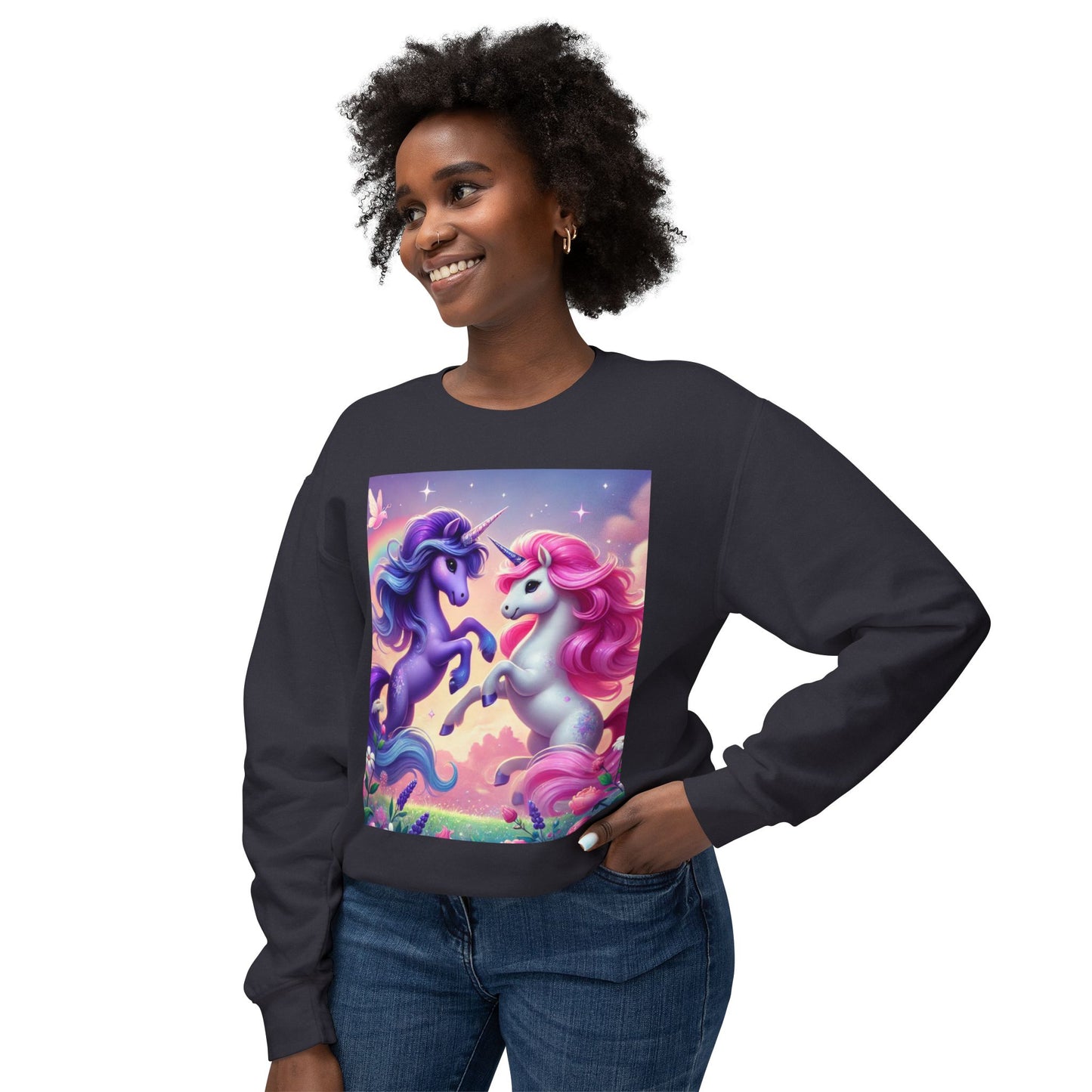 Fairytale Unicorn Crewneck Sweatshirt - Cozy and Colorful