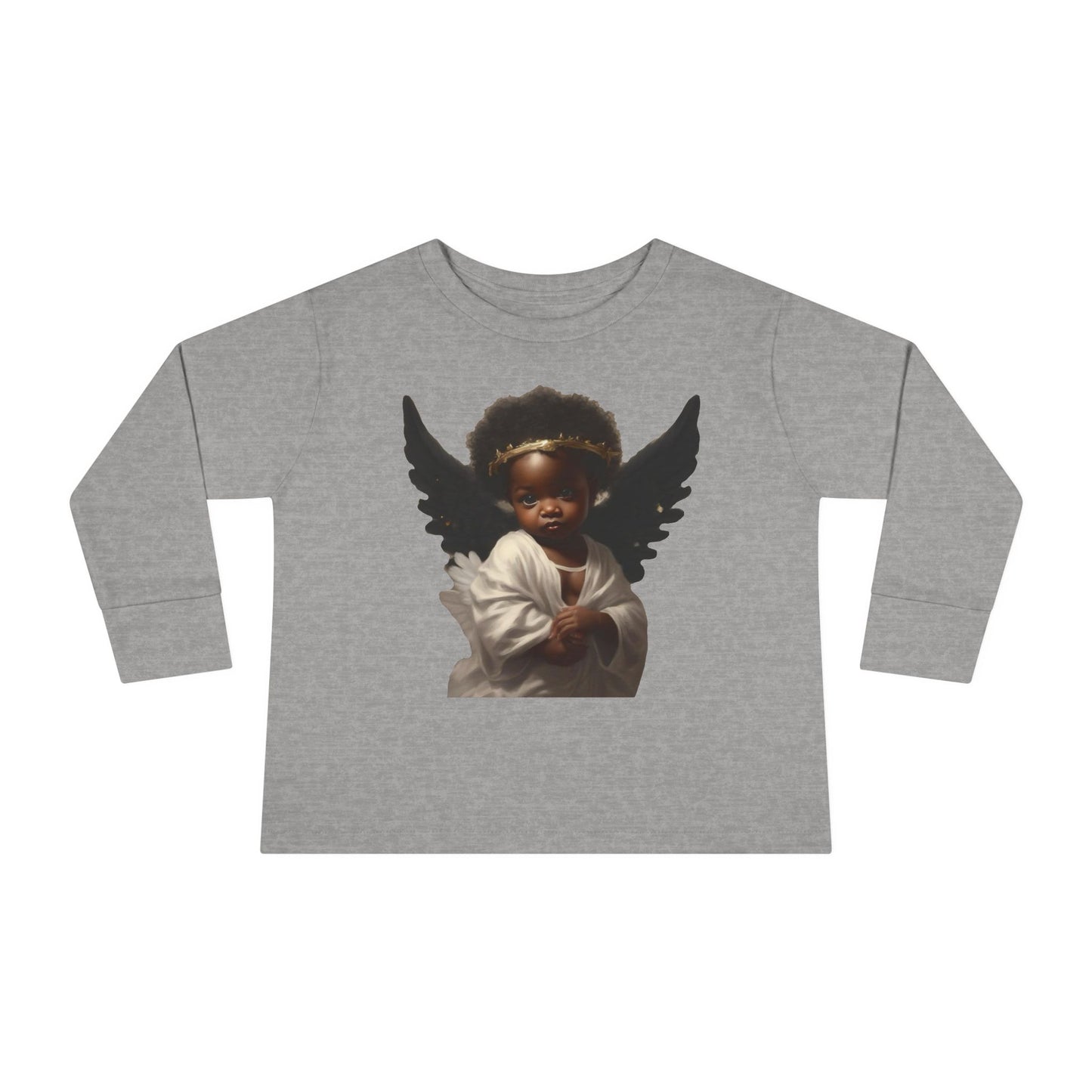 Angel Wings Toddler Long Sleeve Tee - Adorable Kids Graphic Shirt