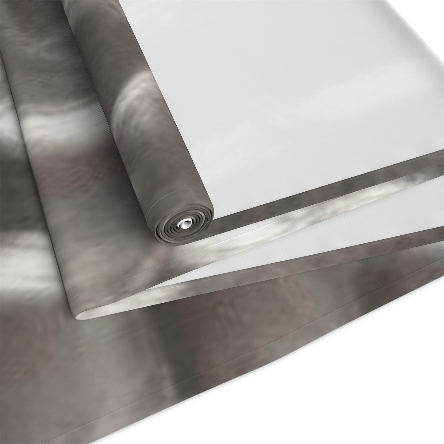Elegant Silver Textured Table Runner for Dining Decor