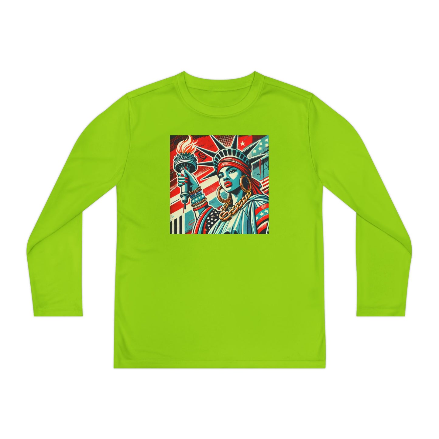 Youth Long Sleeve Tee - Statue of Liberty Graphic - Adventure Ready Apparel