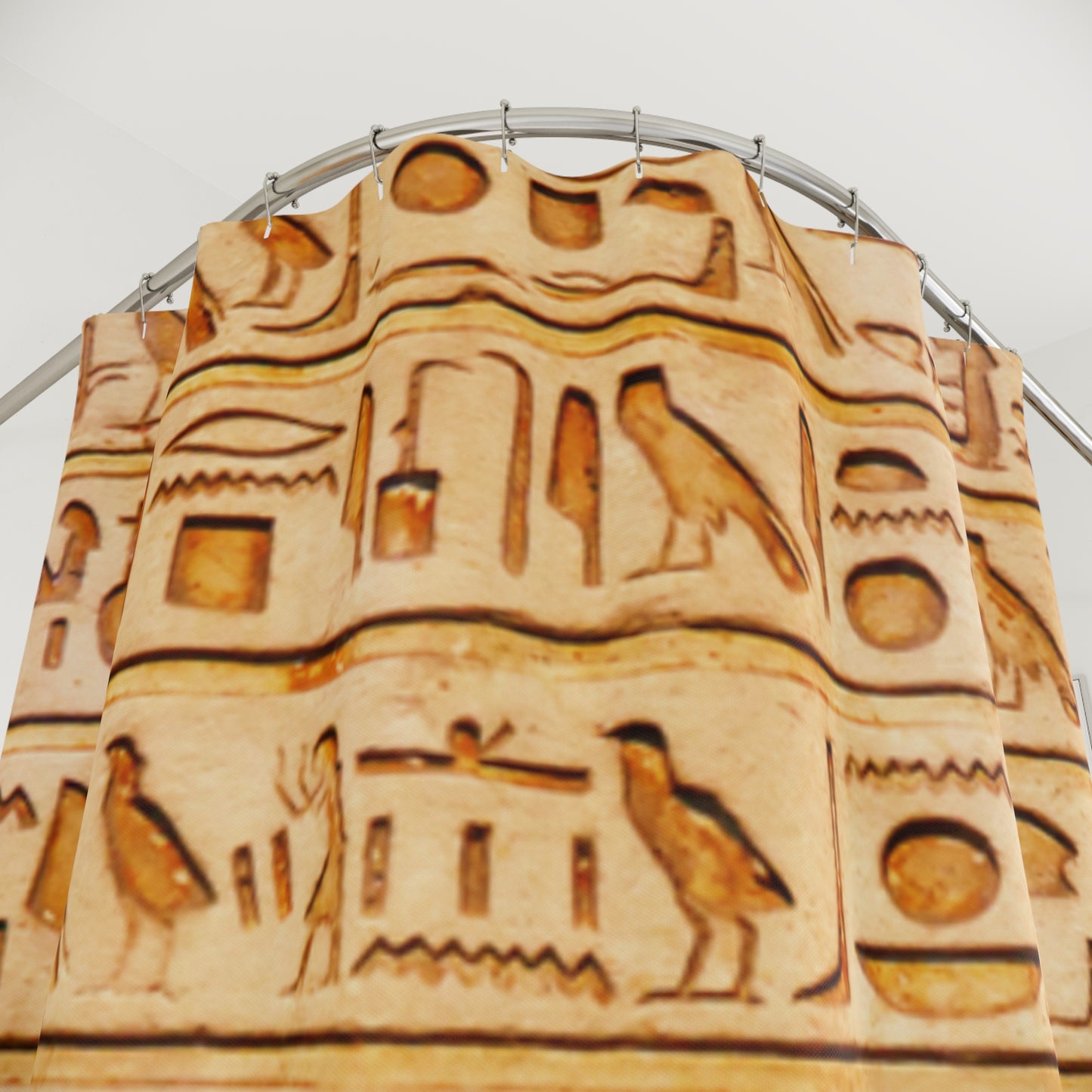 Egyptian Hieroglyph Shower Curtain - Ancient Style Bathroom Decor