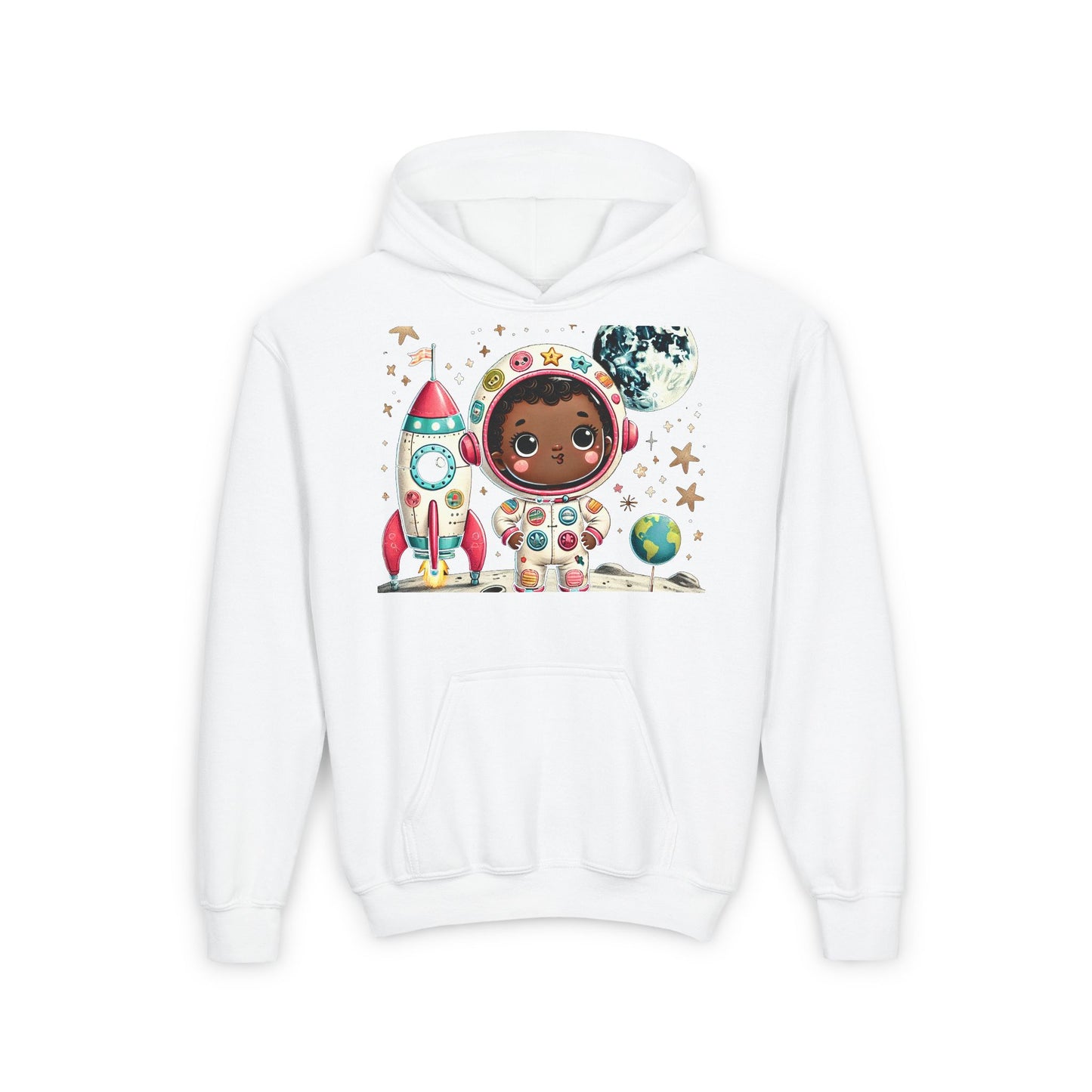 Youth Astronaut Adventure Hoodie - Fun Space Design