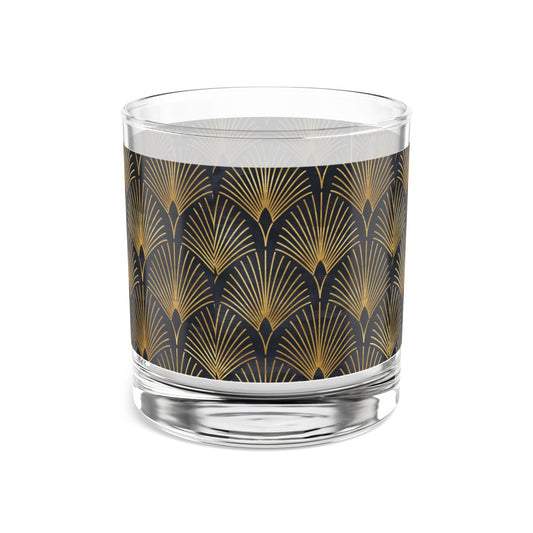 Elegant Gold Art Deco Rocks Glass - 10oz | Perfect for Celebrations & Gifting