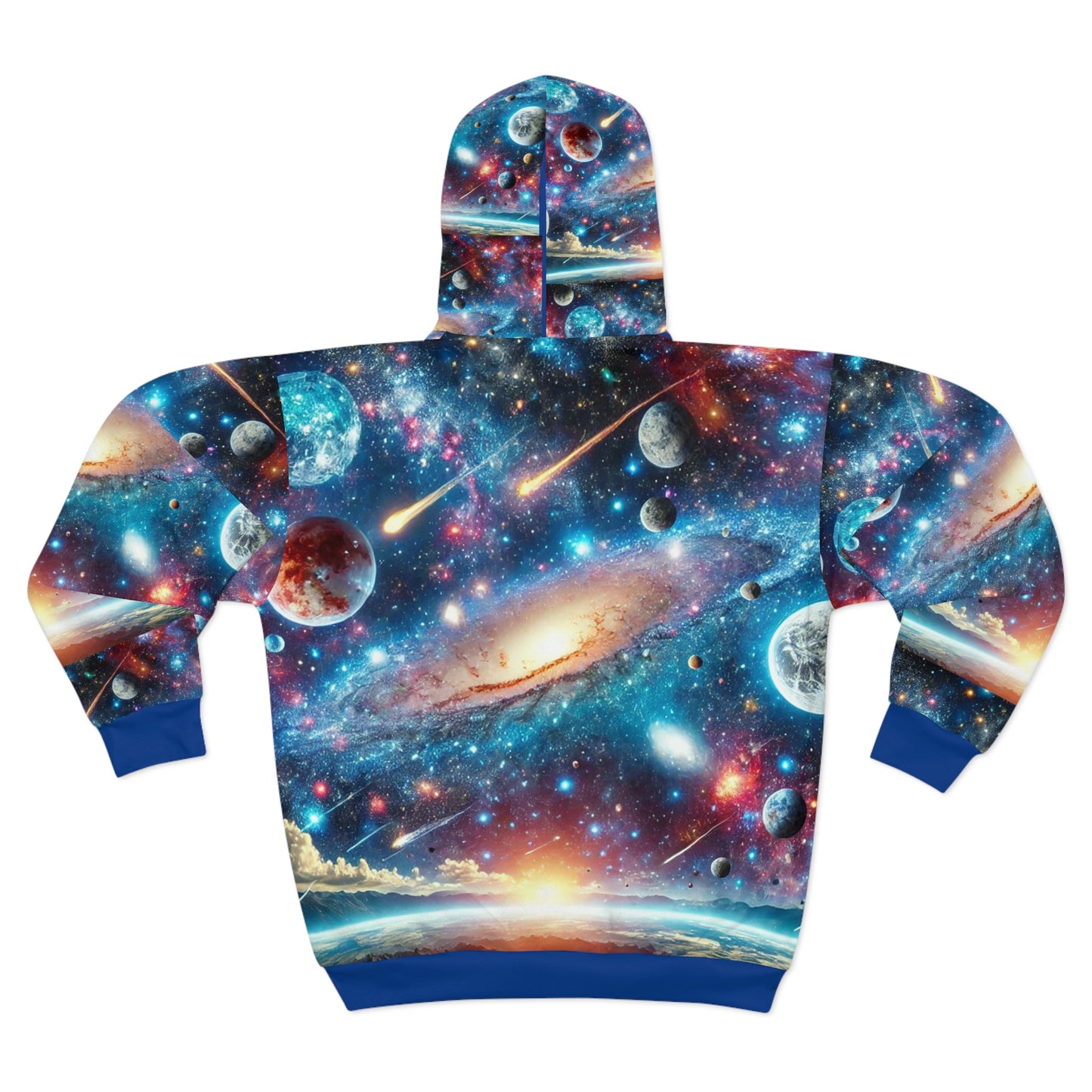 Galactic Dreams Unisex Zip Hoodie - Cosmic Universe Design