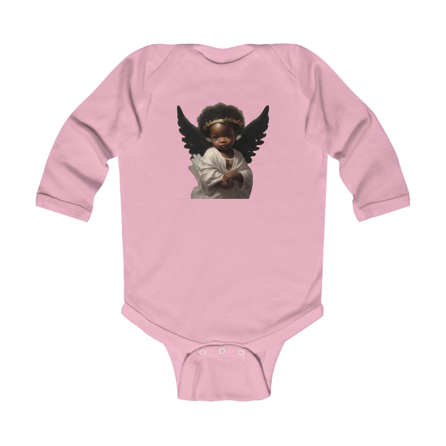 Angel Baby Long Sleeve Bodysuit - Adorable Infant Outfit for Baby Showers and Celebrations
