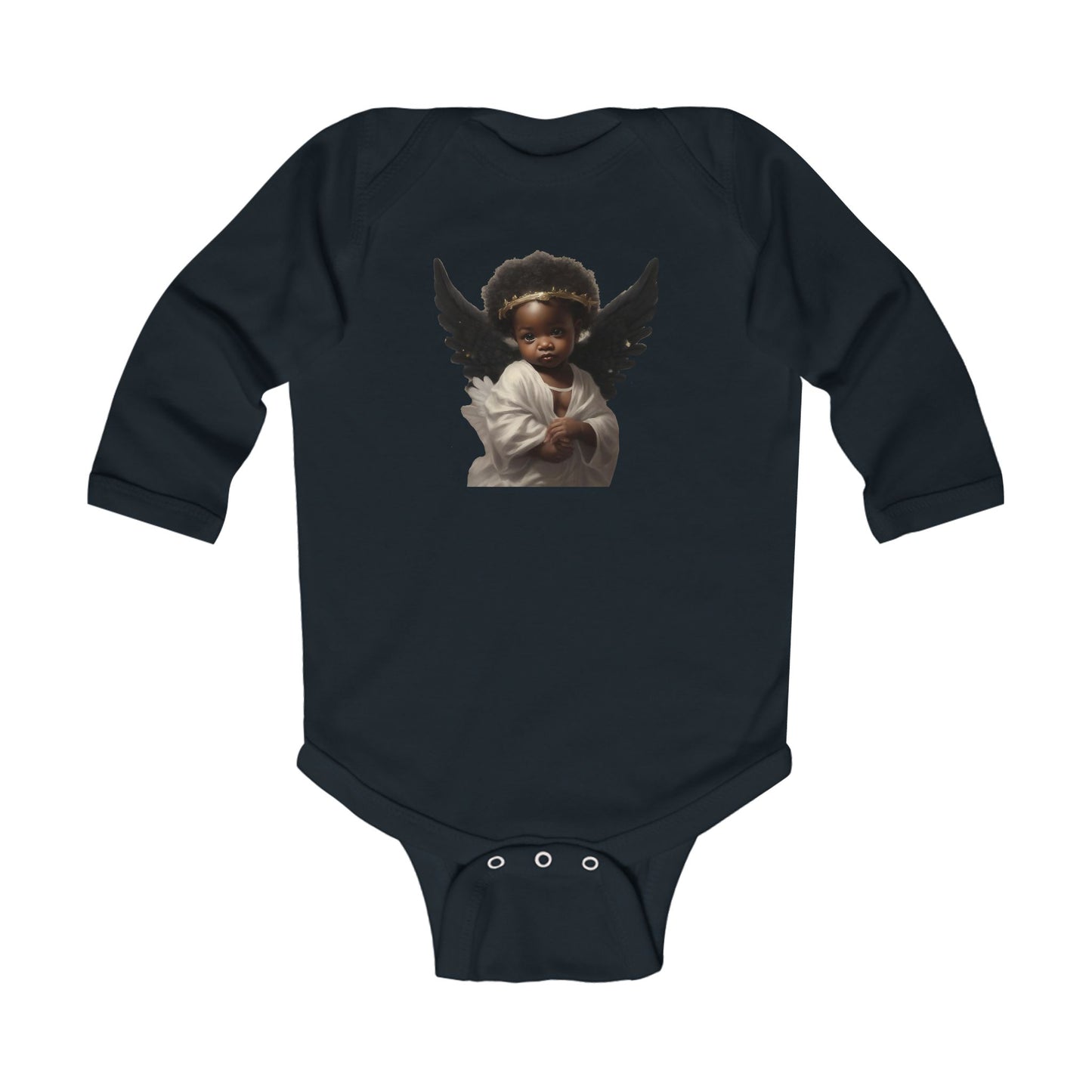 Angel Baby Long Sleeve Bodysuit - Adorable Infant Outfit for Baby Showers and Celebrations