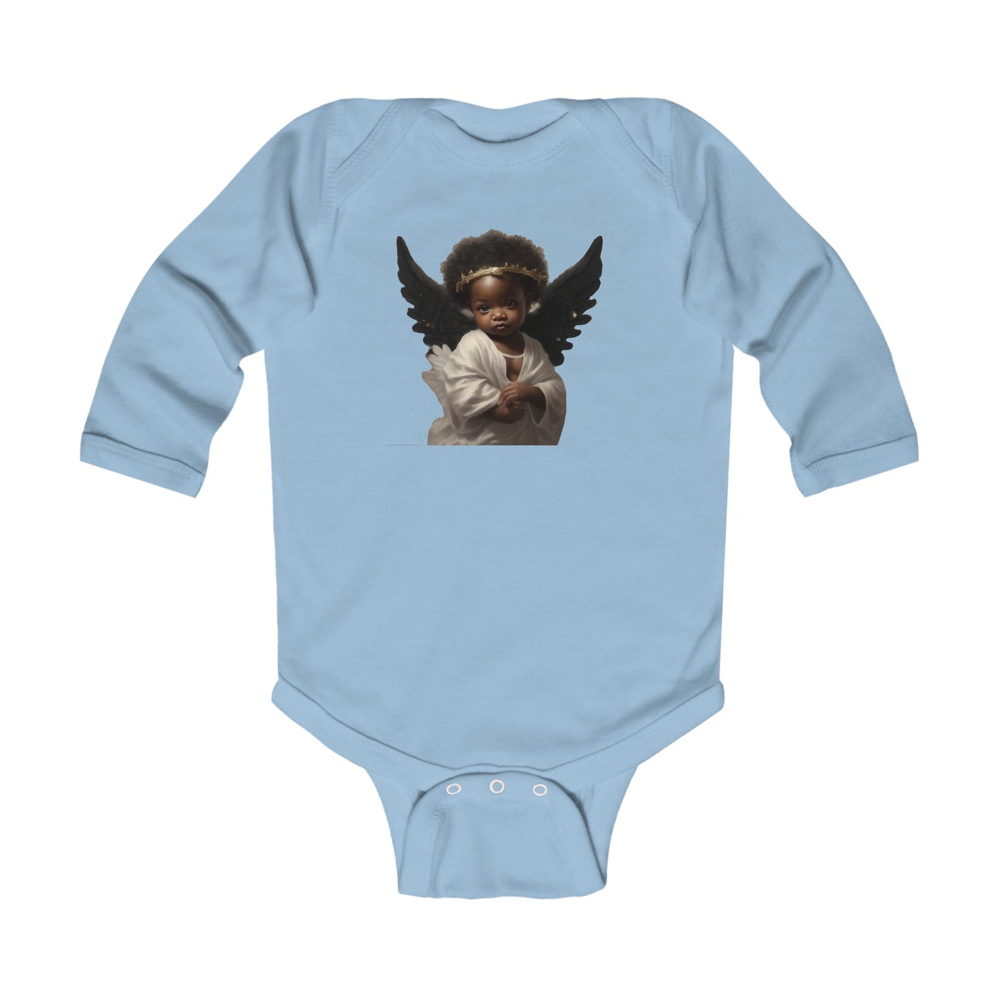 Angel Baby Long Sleeve Bodysuit - Adorable Infant Outfit for Baby Showers and Celebrations