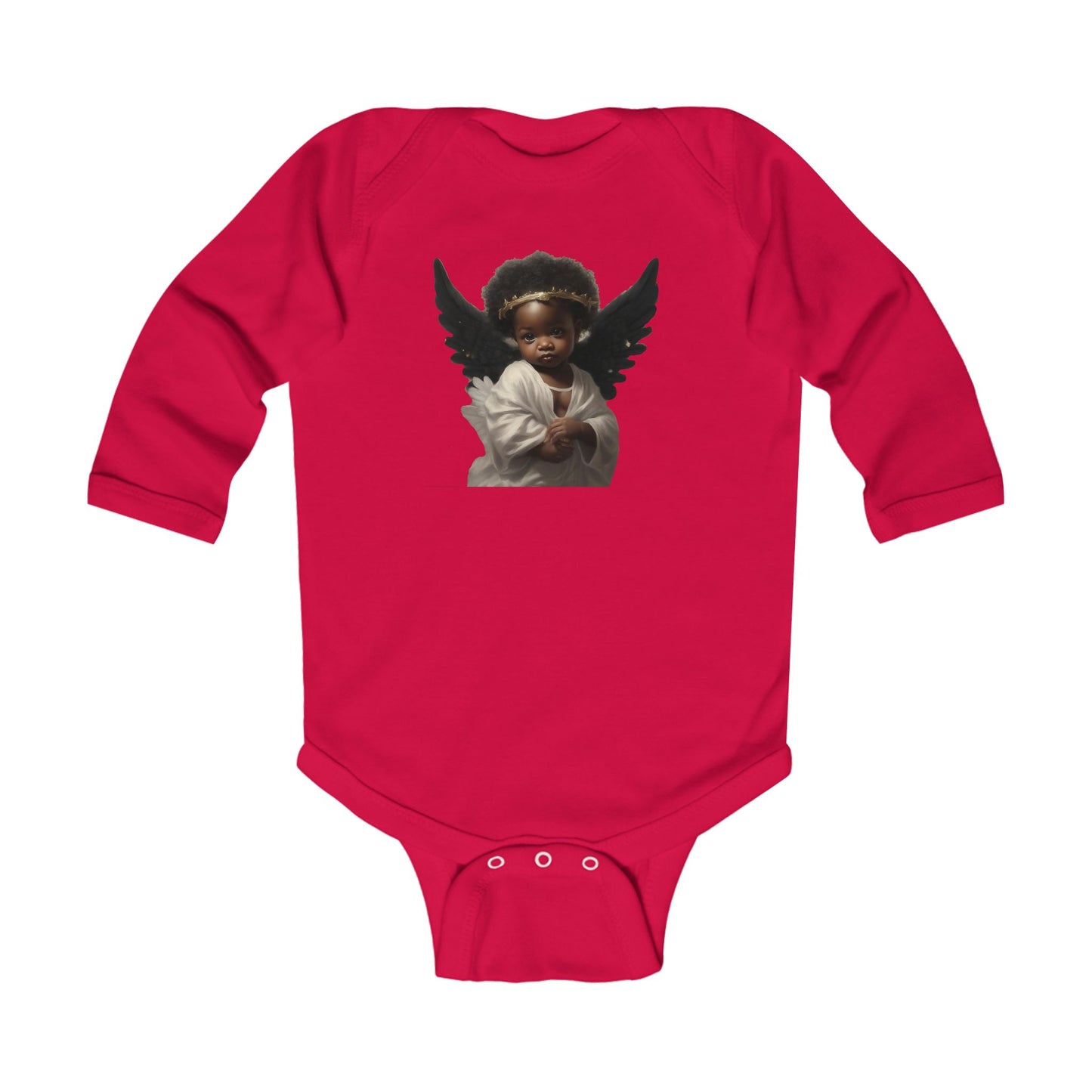Angel Baby Long Sleeve Bodysuit - Adorable Infant Outfit for Baby Showers and Celebrations