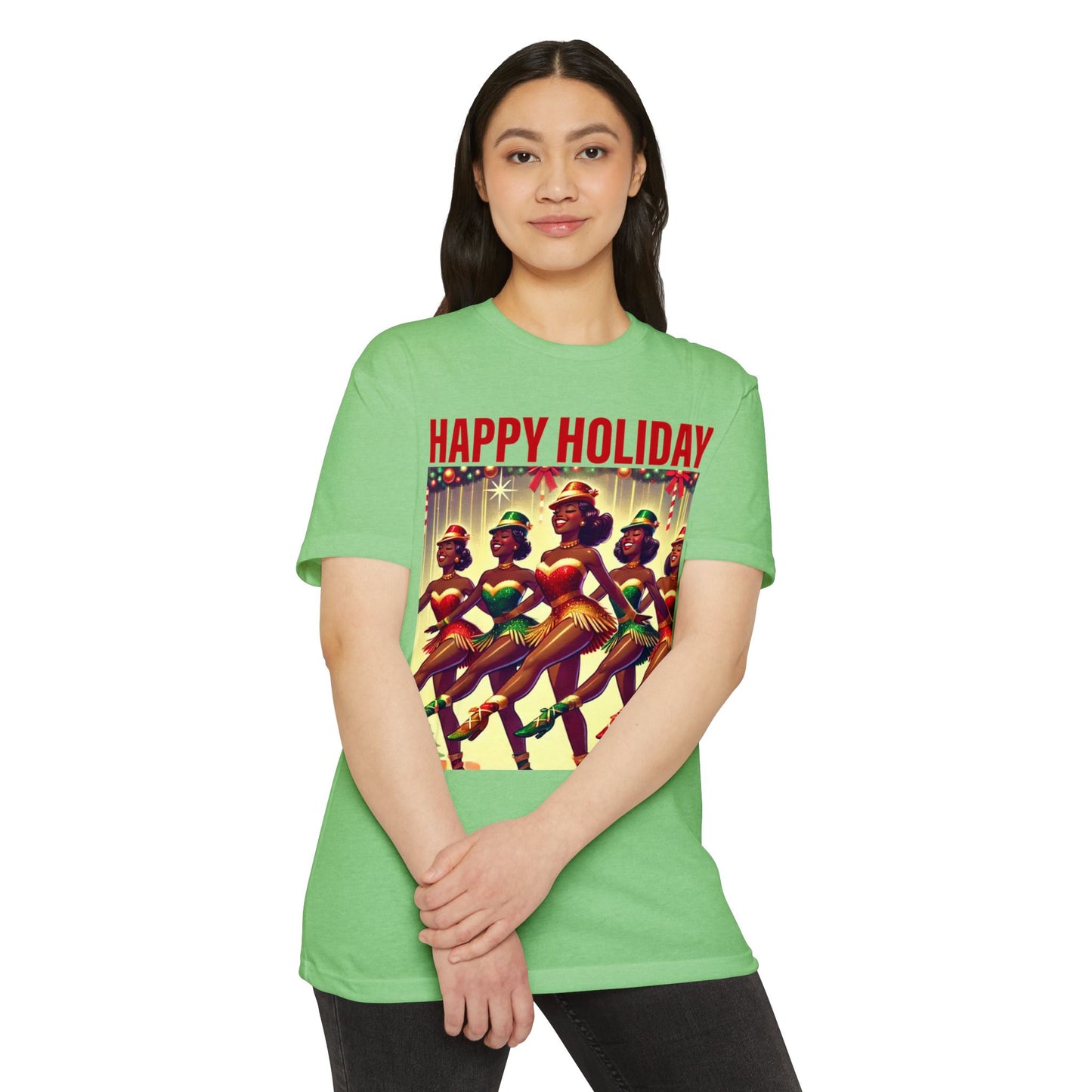 Vintage Holiday Dance Graphic T-Shirt - Happy Holidays Celebration Tee