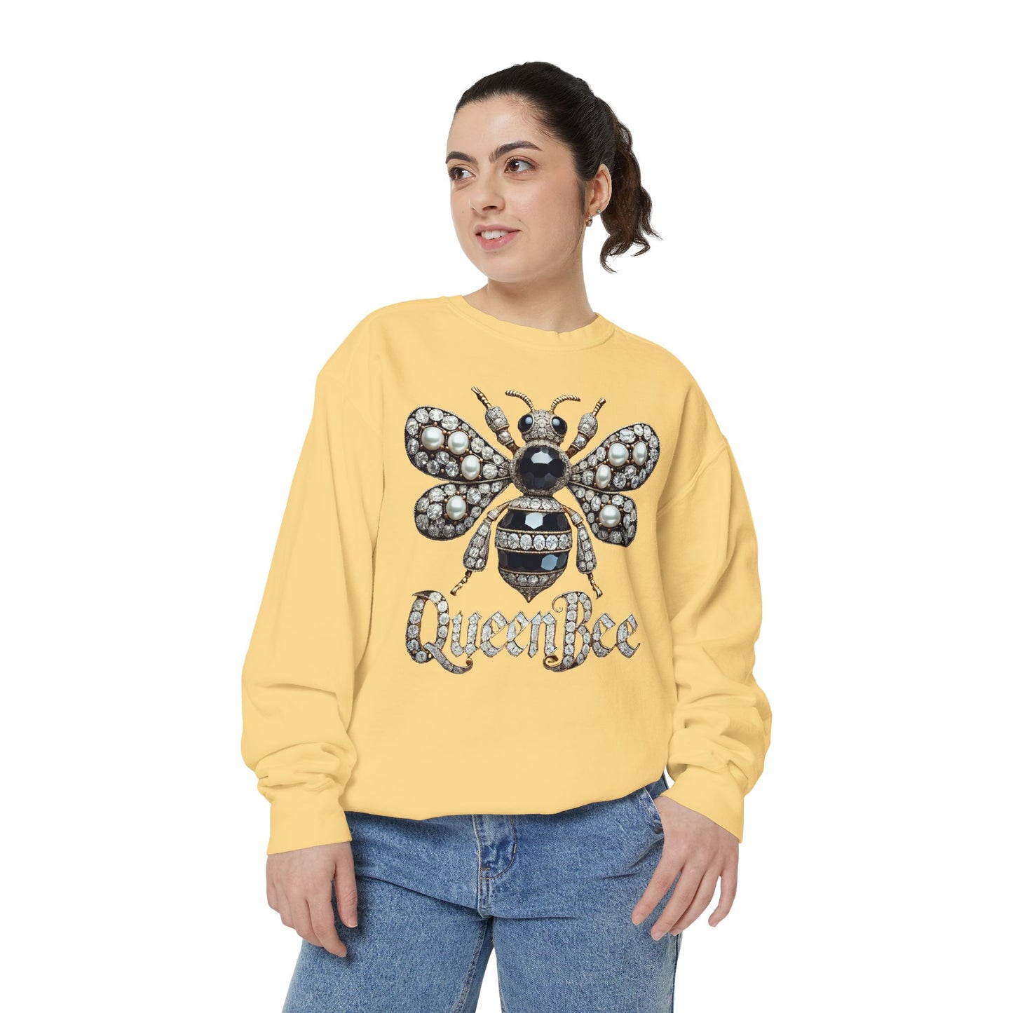 Artistic Garment-Dyed Unisex Sweatshirt - Abstract Ocean Design