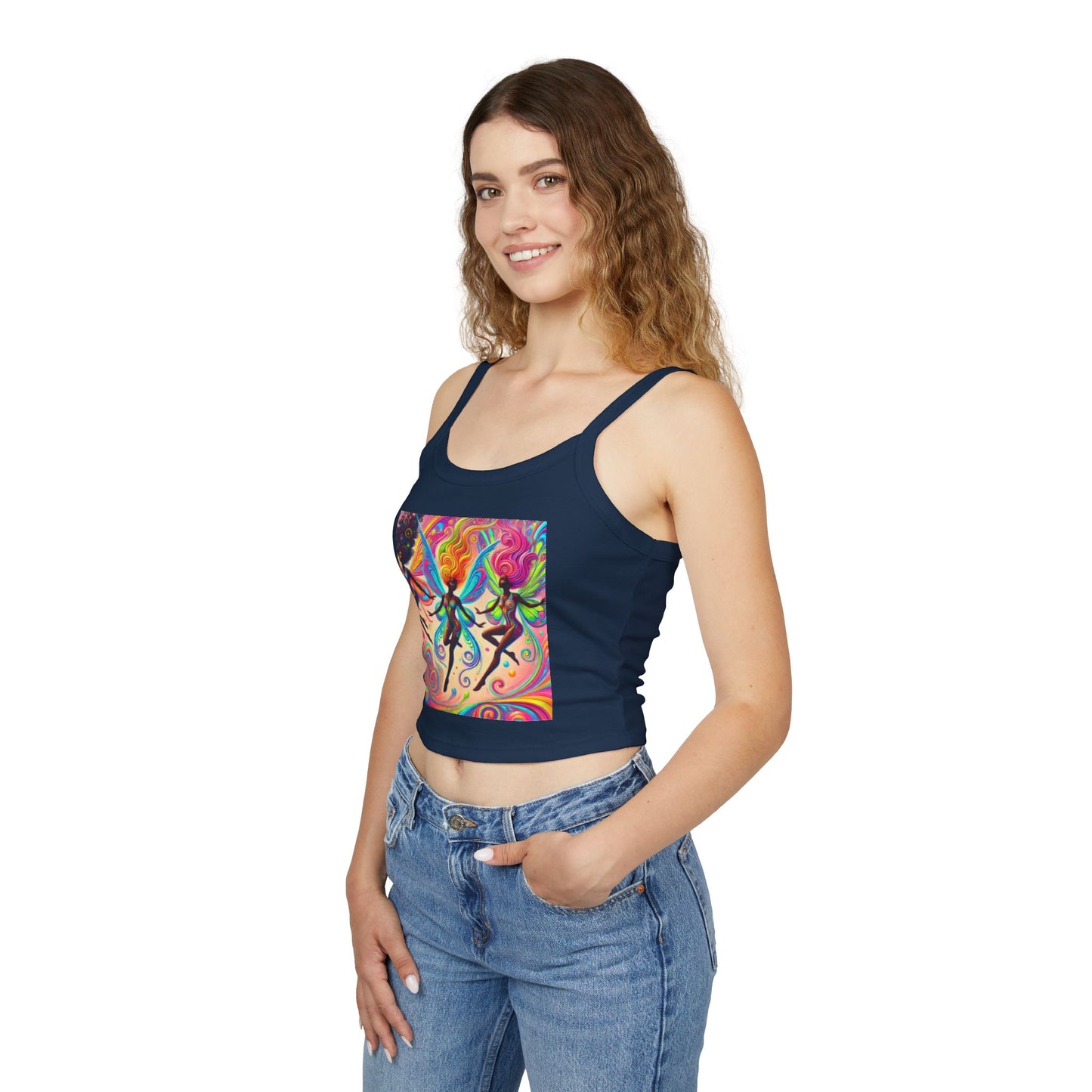 Colorful Bohemian Women's Spaghetti Strap Tank Top - Perfect for Festivals & Summer Vibes
