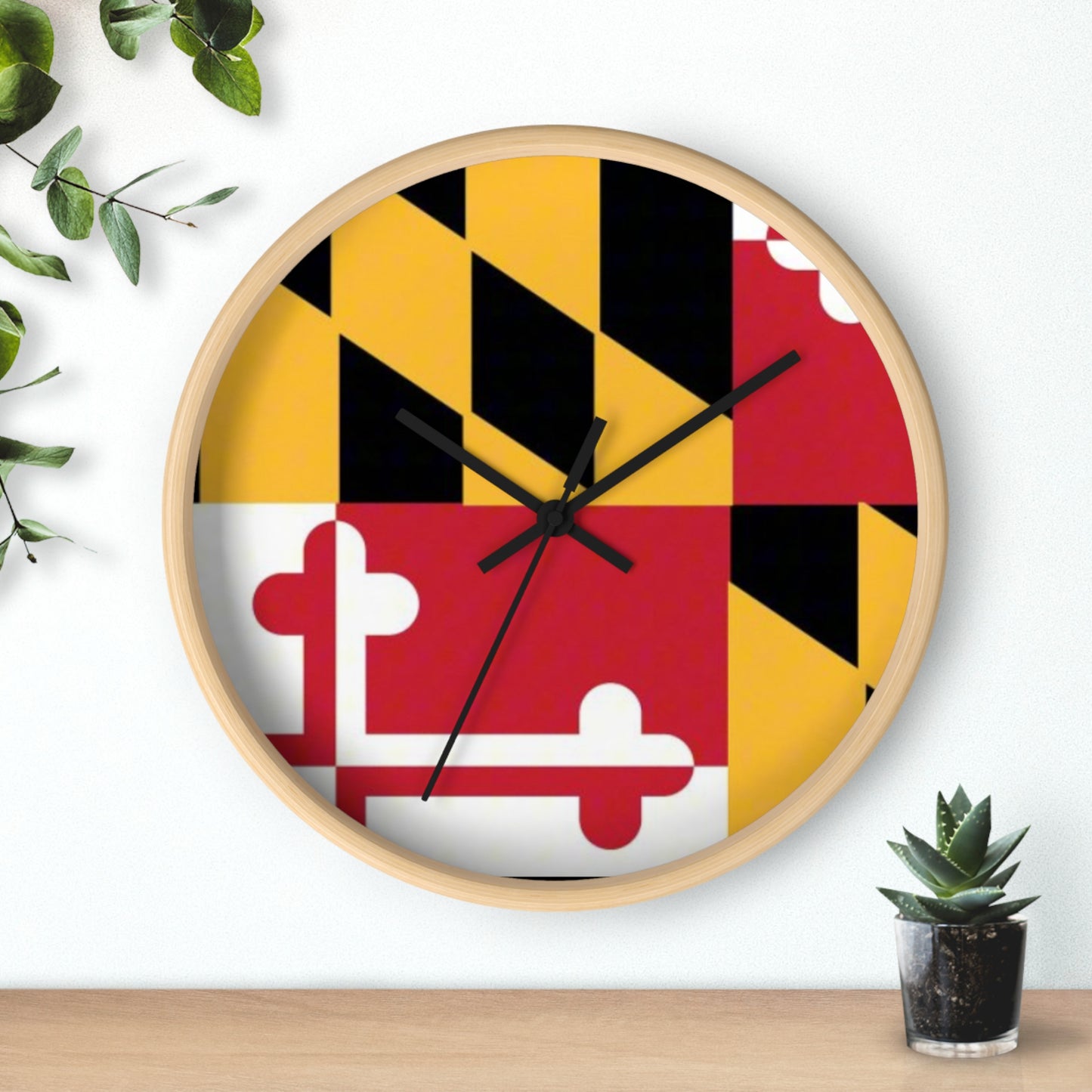 Maryland Flag Wall Clock - Vibrant Timepiece for Home Decor and Gift