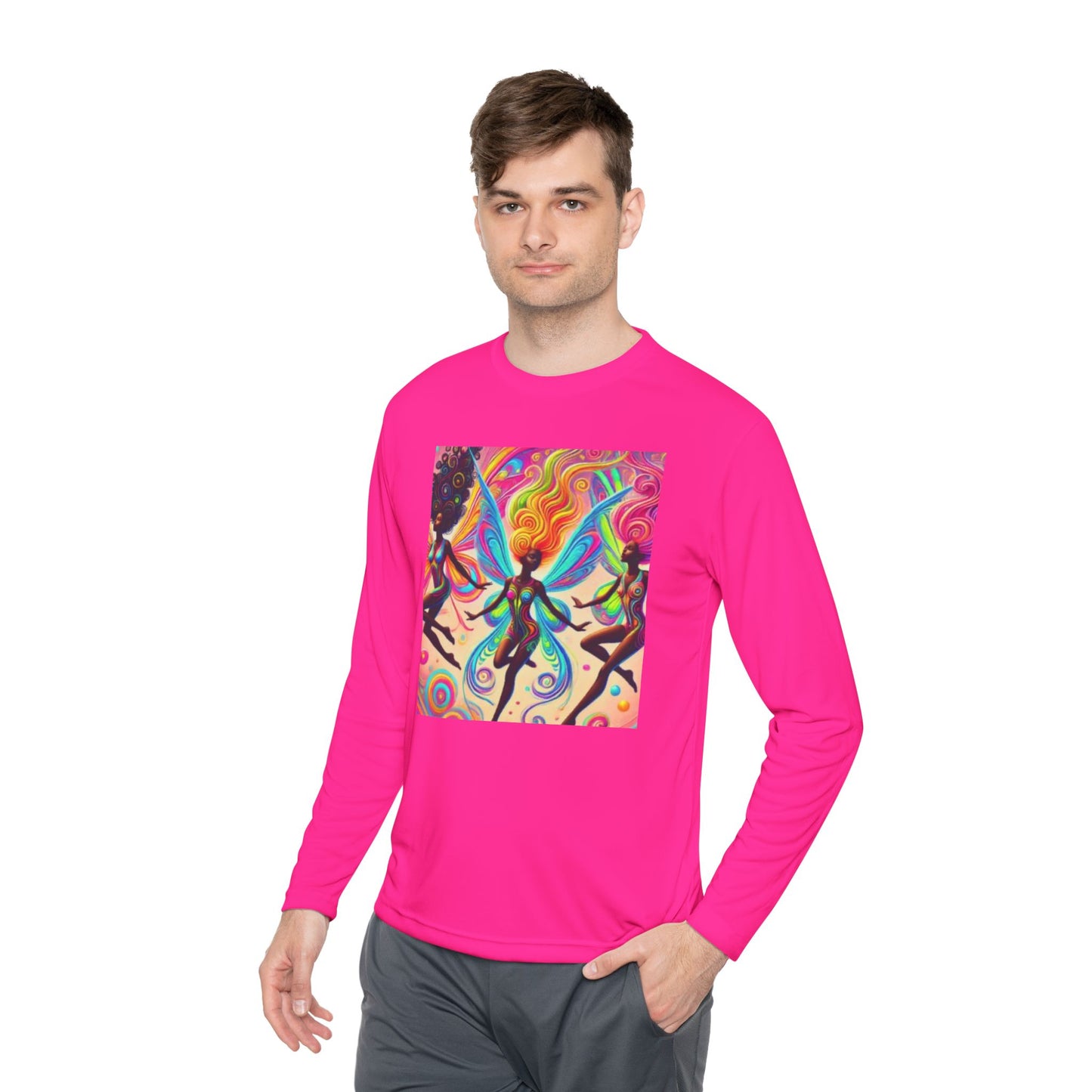 Colorful Dance Art Unisex Lightweight Long Sleeve Tee - Perfect for Festivals & Celebrations