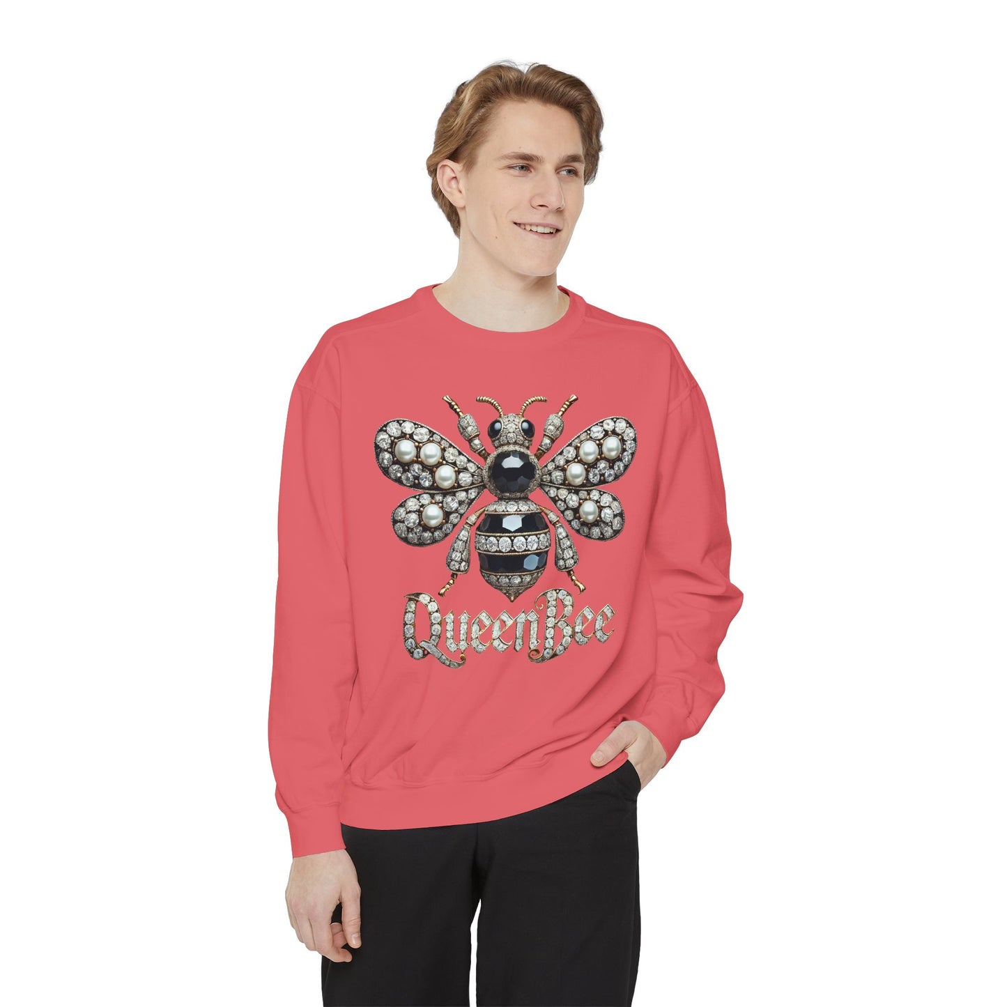 Artistic Garment-Dyed Unisex Sweatshirt - Abstract Ocean Design