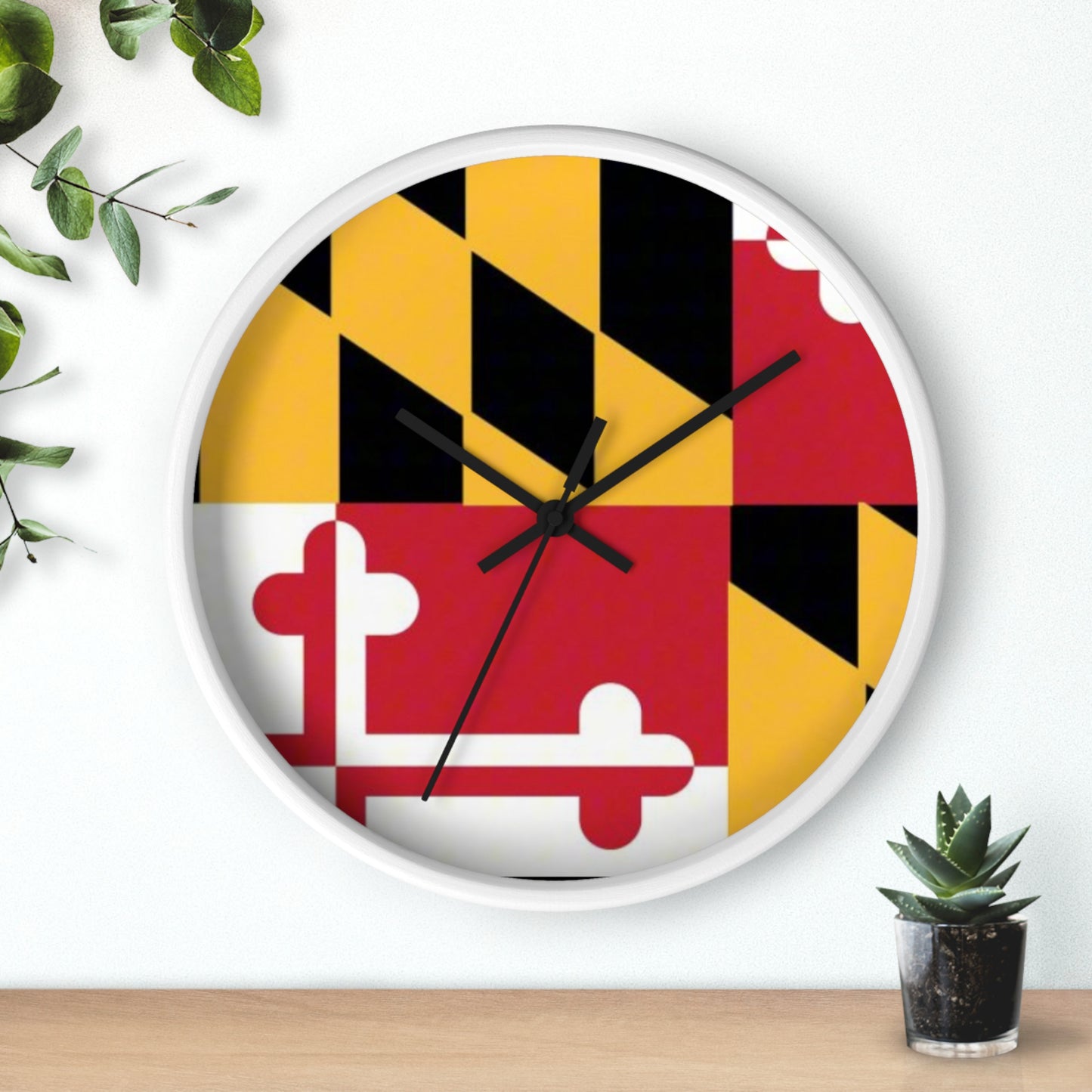 Maryland Flag Wall Clock - Vibrant Timepiece for Home Decor and Gift
