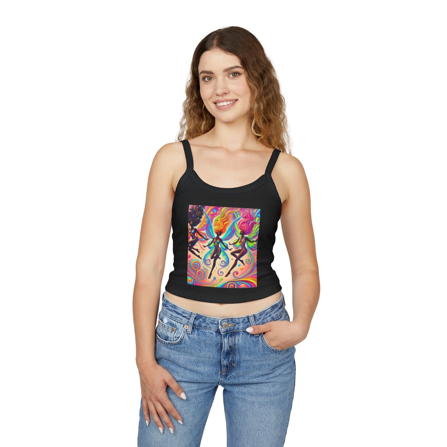 Colorful Bohemian Women's Spaghetti Strap Tank Top - Perfect for Festivals & Summer Vibes