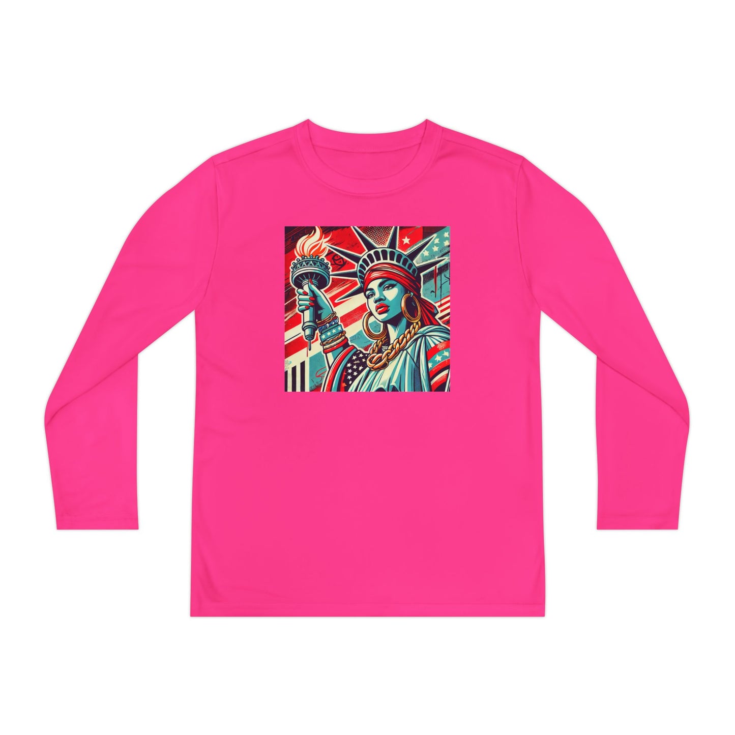 Youth Long Sleeve Tee - Statue of Liberty Graphic - Adventure Ready Apparel