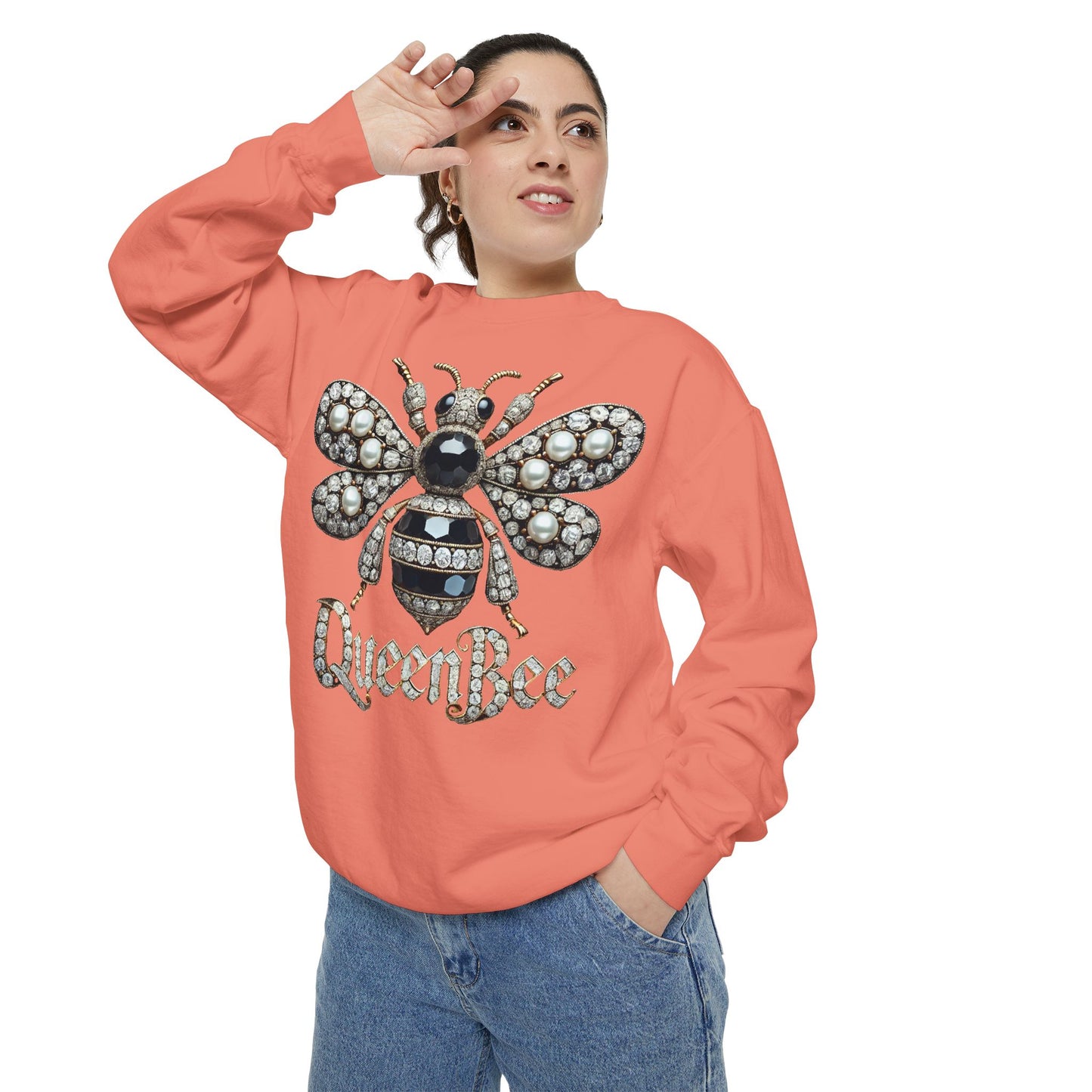 Artistic Garment-Dyed Unisex Sweatshirt - Abstract Ocean Design