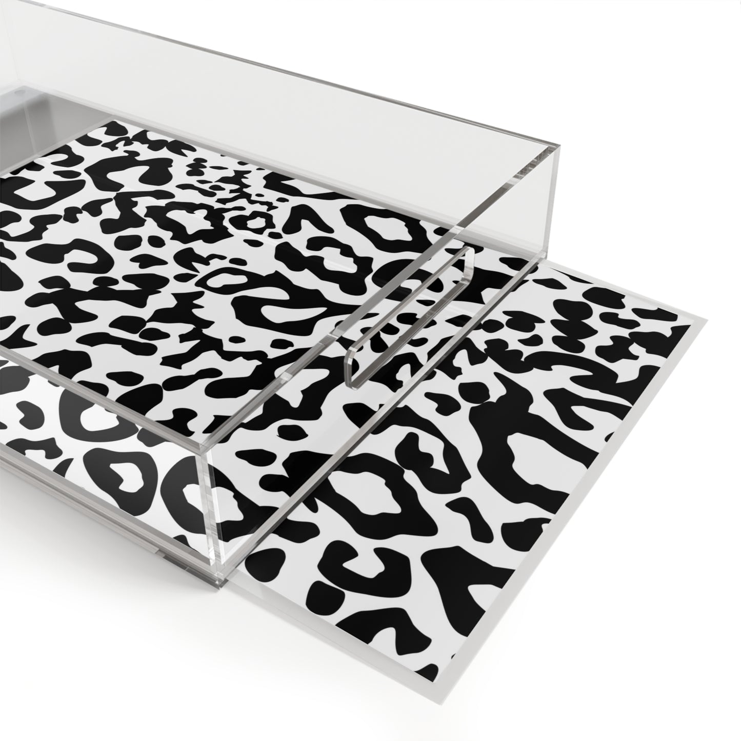 Black and White Animal print Acrylic Serving Tray