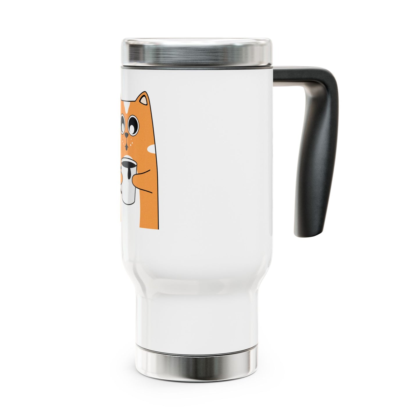 Stainless Steel Travel Mug with Handle, 14oz