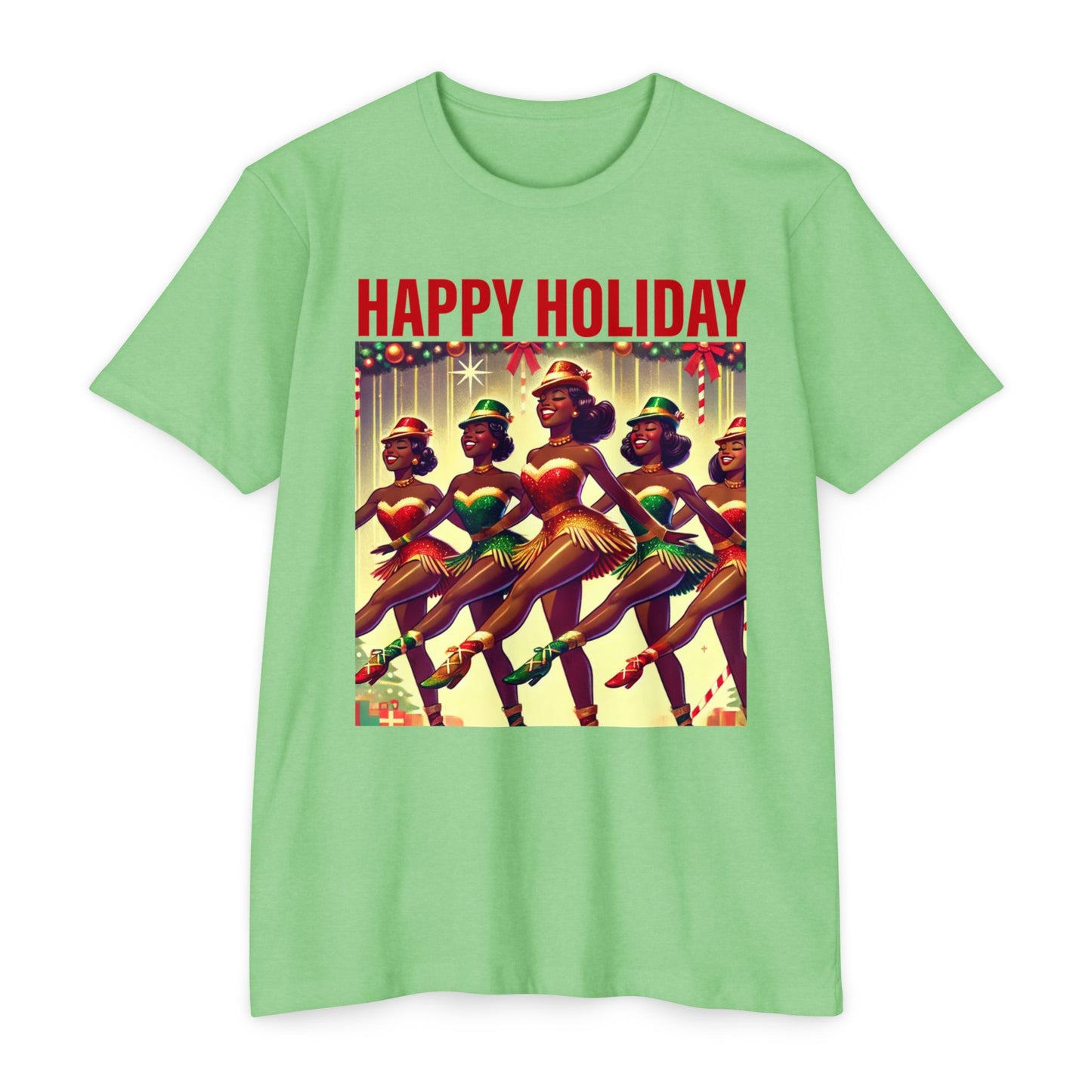 Vintage Holiday Dance Graphic T-Shirt - Happy Holidays Celebration Tee