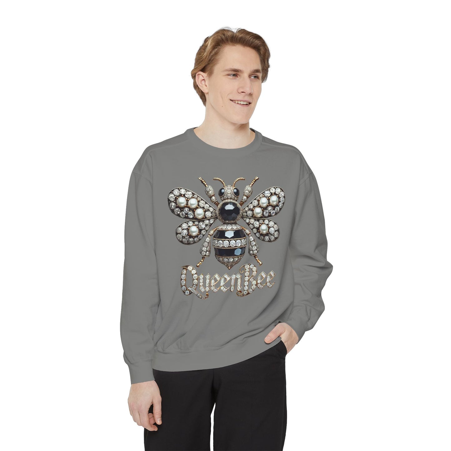 Artistic Garment-Dyed Unisex Sweatshirt - Abstract Ocean Design