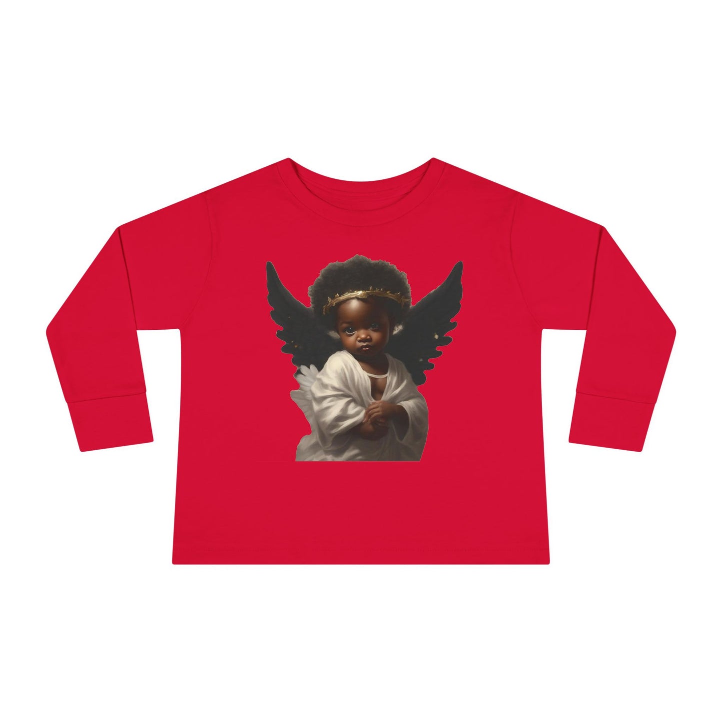 Angel Wings Toddler Long Sleeve Tee - Adorable Kids Graphic Shirt