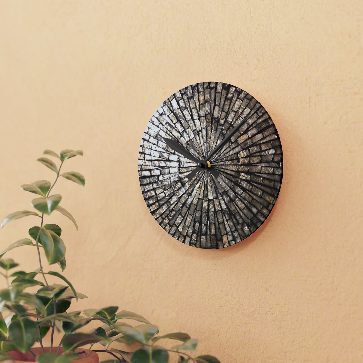 Rustic Acrylic Wall Clock - Modern Farmhouse Decor