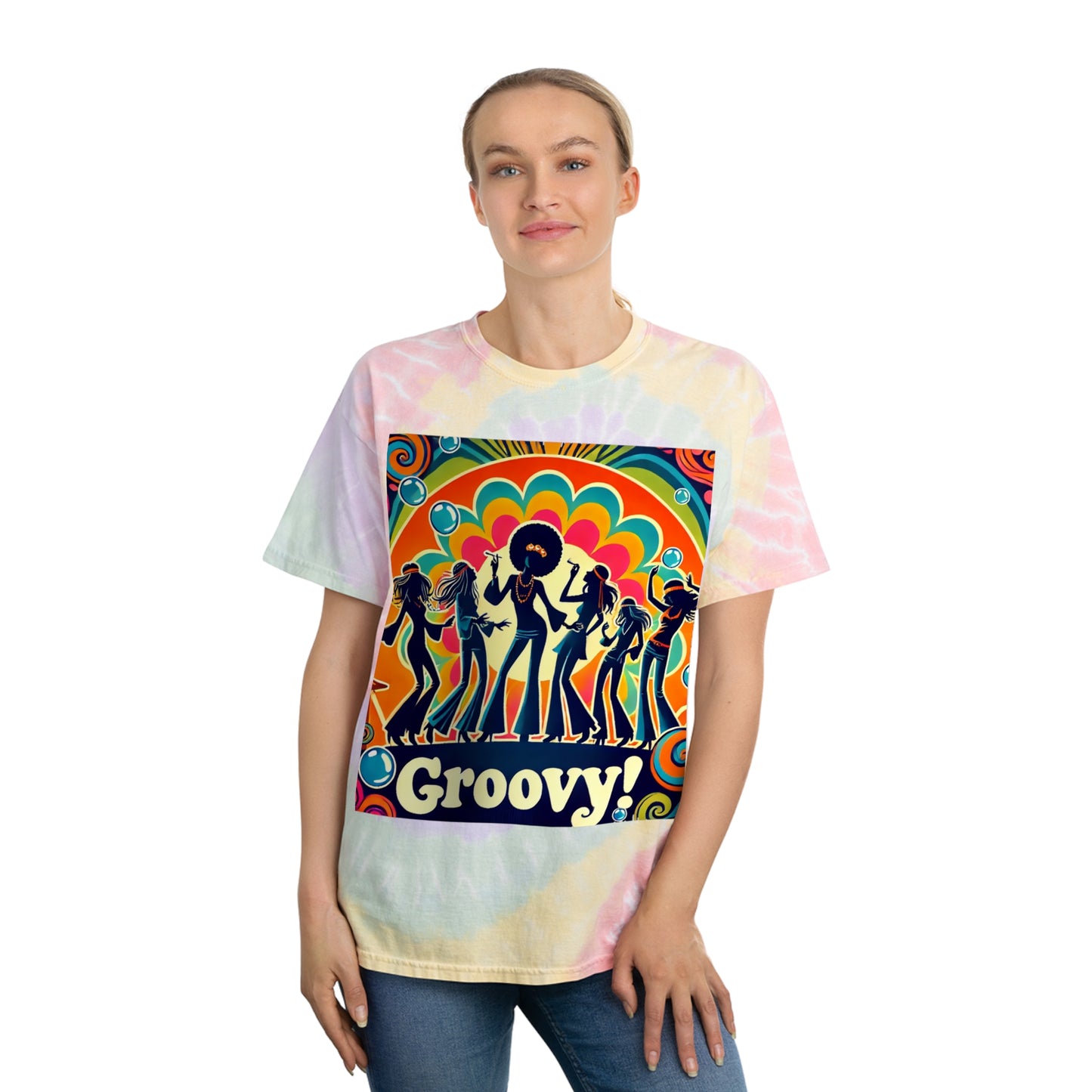 Groovy Tie-Dye Tee - Retro Vibe T-Shirt for Music Lovers