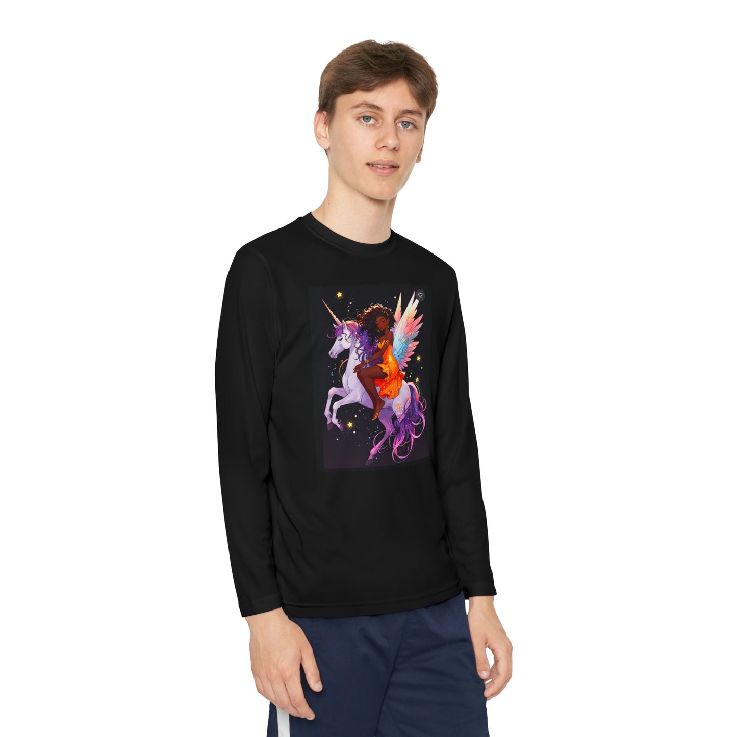 Magical Unicorn Youth Long Sleeve Tee - Vibrant Fantasy Design for Kids