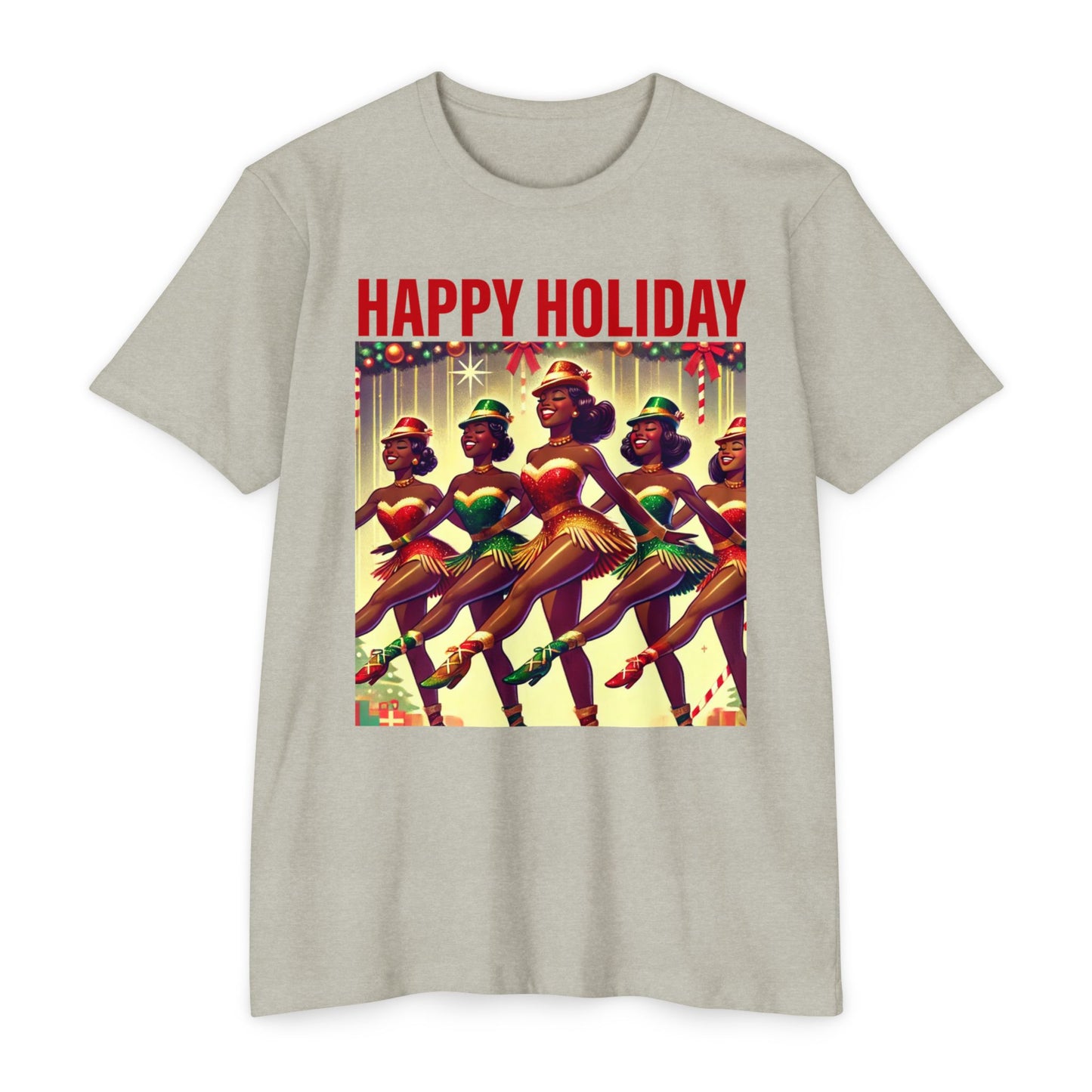 Vintage Holiday Dance Graphic T-Shirt - Happy Holidays Celebration Tee
