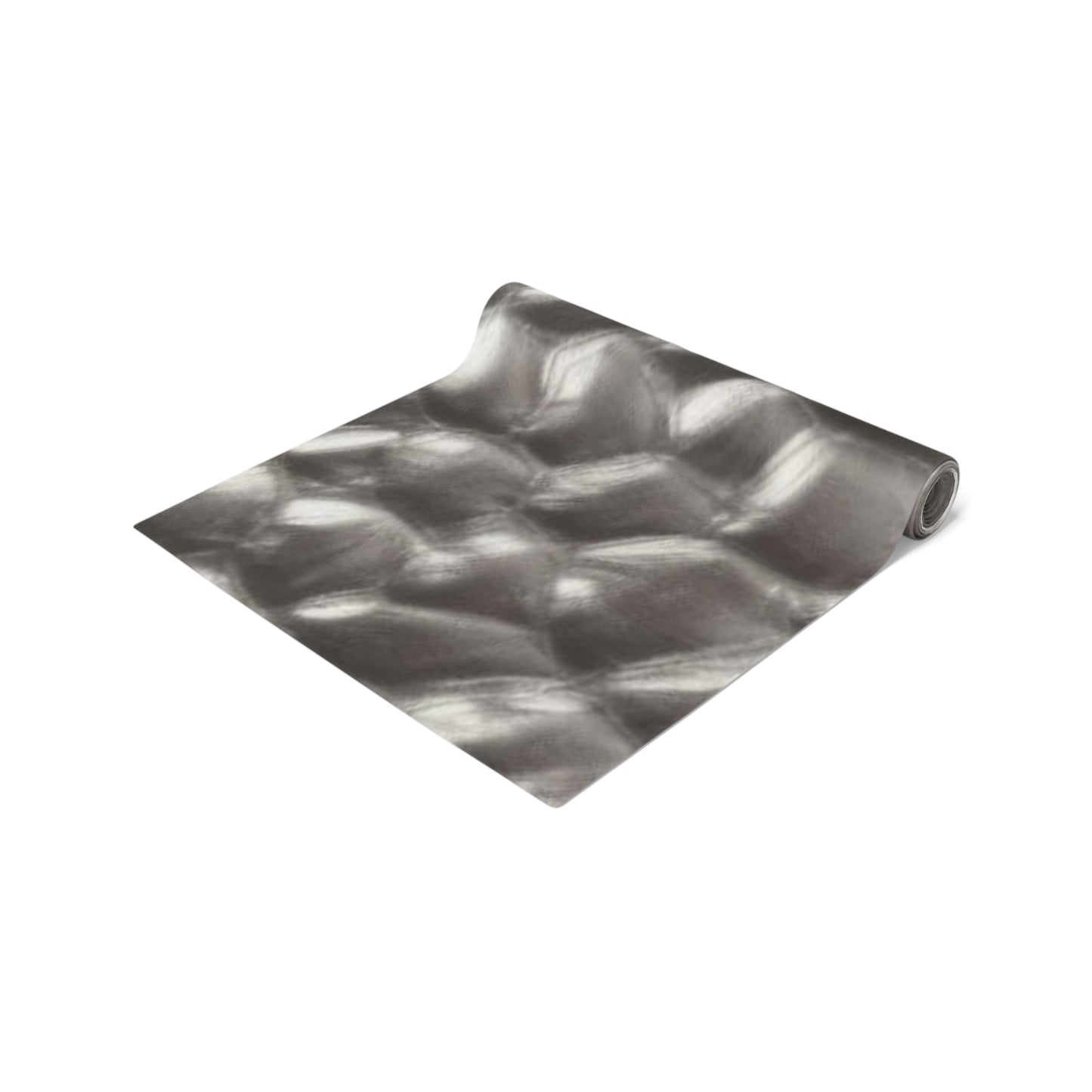 Elegant Silver Textured Table Runner for Dining Decor