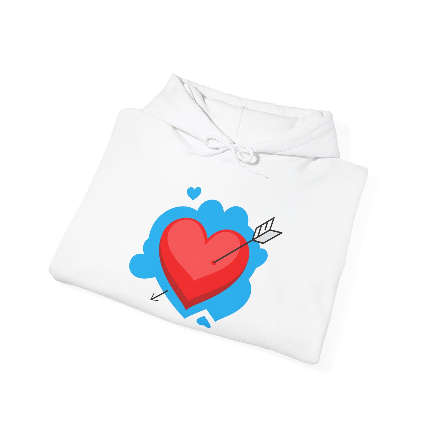 Love Arrow Unisex Hooded Sweatshirt - Cozy Valentine's Day Gift