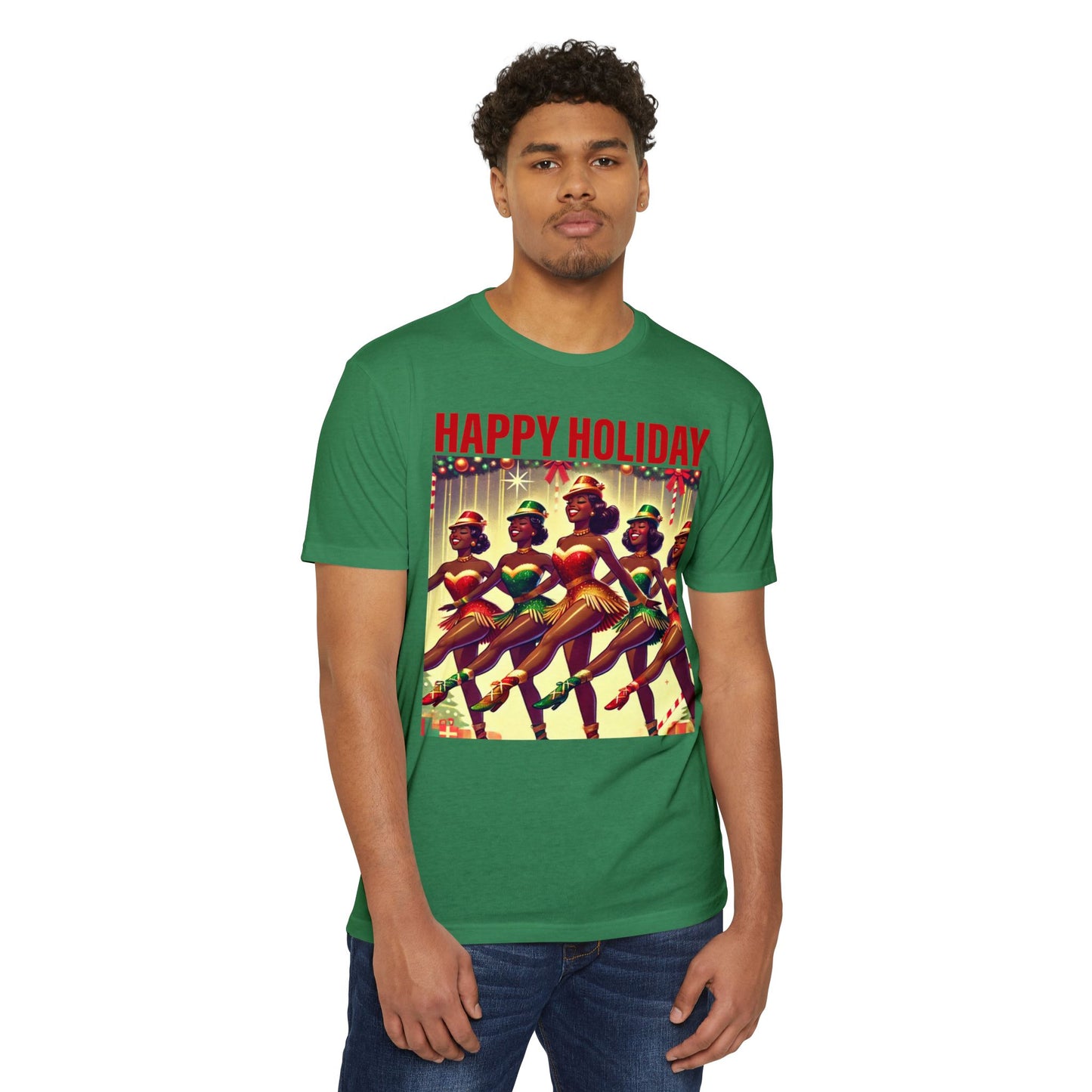 Vintage Holiday Dance Graphic T-Shirt - Happy Holidays Celebration Tee