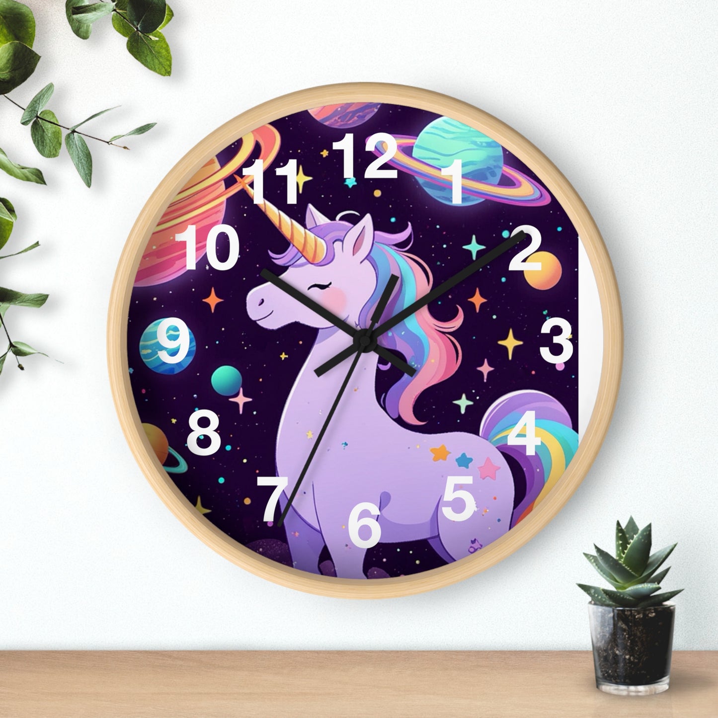 Magical Unicorn Wall Clock - Cosmic Decor for Kids' Rooms